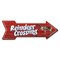 Signmission Reindeer Crossing Arrow Decal Funny Home Decor 24in Wide D-A-8-999645 - alternate 1